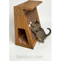 Unfinished Plywood Cat house scratcher table, Choose your size or custom size it. Unassembled, 20”W 32”H 14”Deep “Cataclysm“