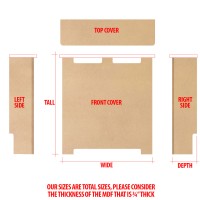 Unfinished MDF Radiator Heating Cover  - Custom Made - MD9, Choose any Size